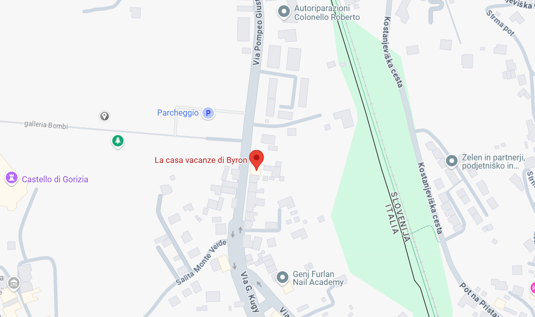 mappa casa vacanze Byron Gorizia